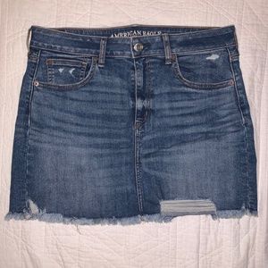 american eagle denim skirt